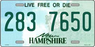 NH license plate 2837650