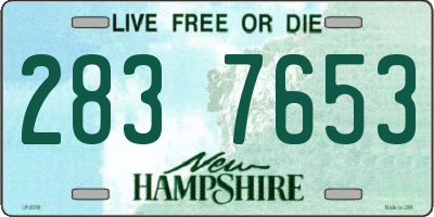 NH license plate 2837653