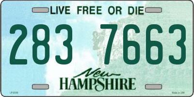 NH license plate 2837663