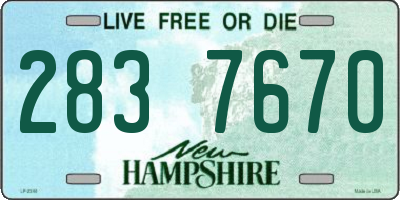 NH license plate 2837670