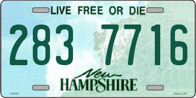 NH license plate 2837716
