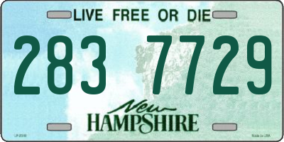 NH license plate 2837729