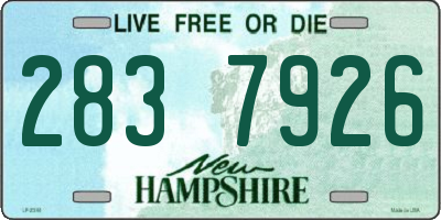 NH license plate 2837926