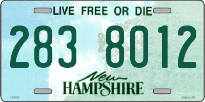 NH license plate 2838012
