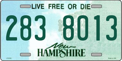 NH license plate 2838013