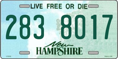 NH license plate 2838017