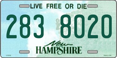 NH license plate 2838020