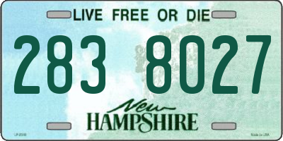NH license plate 2838027