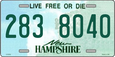 NH license plate 2838040