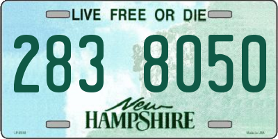 NH license plate 2838050