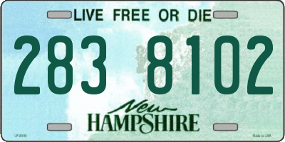 NH license plate 2838102