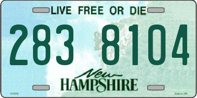 NH license plate 2838104