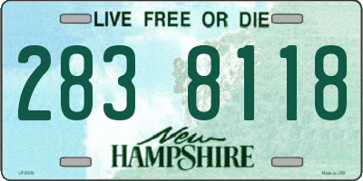 NH license plate 2838118