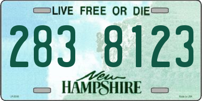 NH license plate 2838123