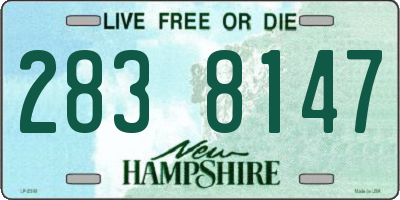 NH license plate 2838147
