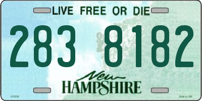 NH license plate 2838182