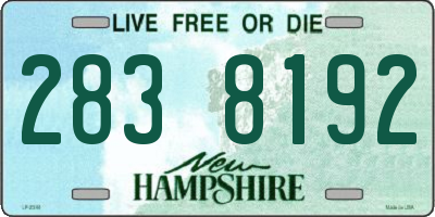NH license plate 2838192