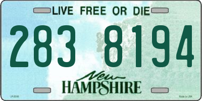 NH license plate 2838194