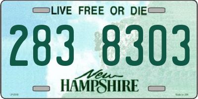NH license plate 2838303
