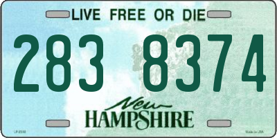 NH license plate 2838374