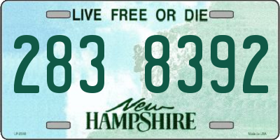 NH license plate 2838392