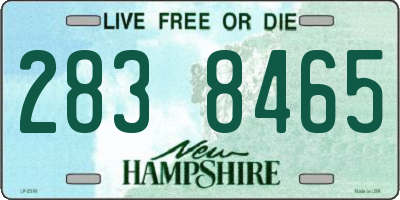 NH license plate 2838465