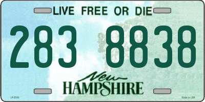 NH license plate 2838838