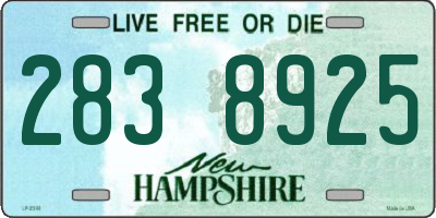 NH license plate 2838925