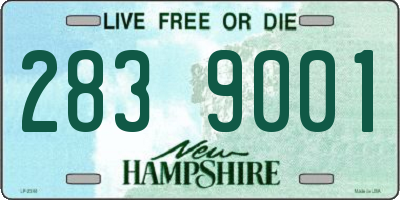NH license plate 2839001