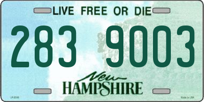 NH license plate 2839003