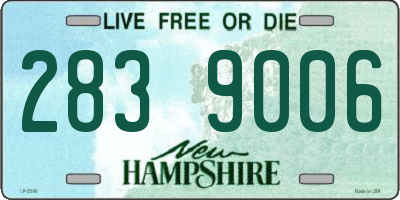 NH license plate 2839006