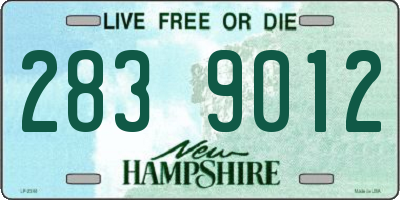 NH license plate 2839012
