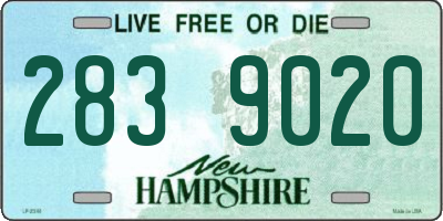 NH license plate 2839020