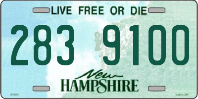 NH license plate 2839100
