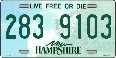 NH license plate 2839103