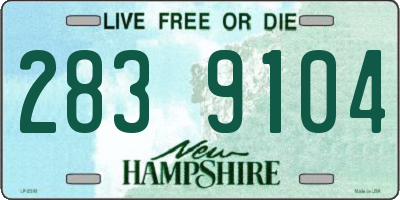 NH license plate 2839104