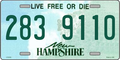 NH license plate 2839110