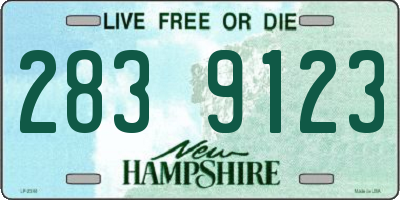 NH license plate 2839123