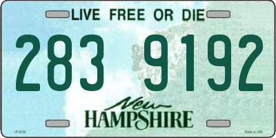 NH license plate 2839192
