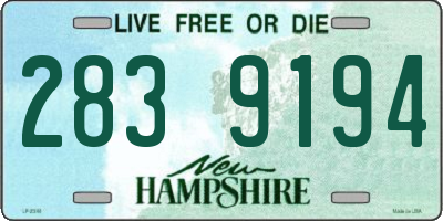 NH license plate 2839194