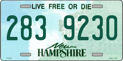 NH license plate 2839230