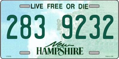 NH license plate 2839232