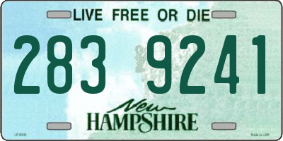NH license plate 2839241