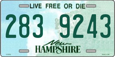 NH license plate 2839243