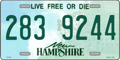 NH license plate 2839244