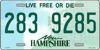NH license plate 2839285