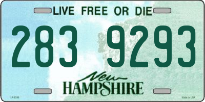 NH license plate 2839293