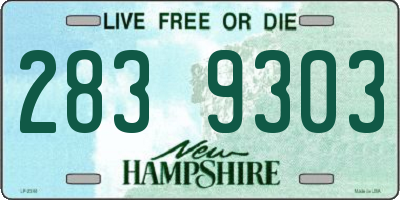 NH license plate 2839303
