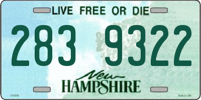NH license plate 2839322