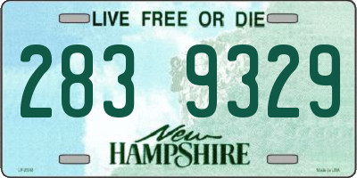 NH license plate 2839329